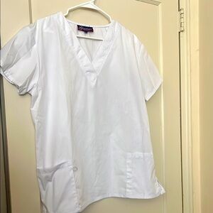 greentown  White Scrub Top size: XL